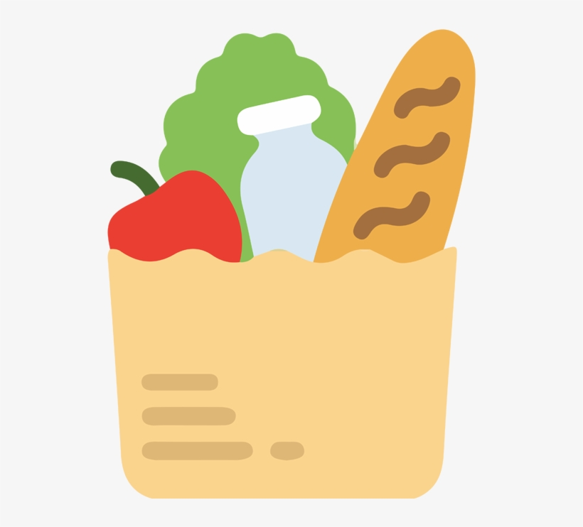Grocery bag of food