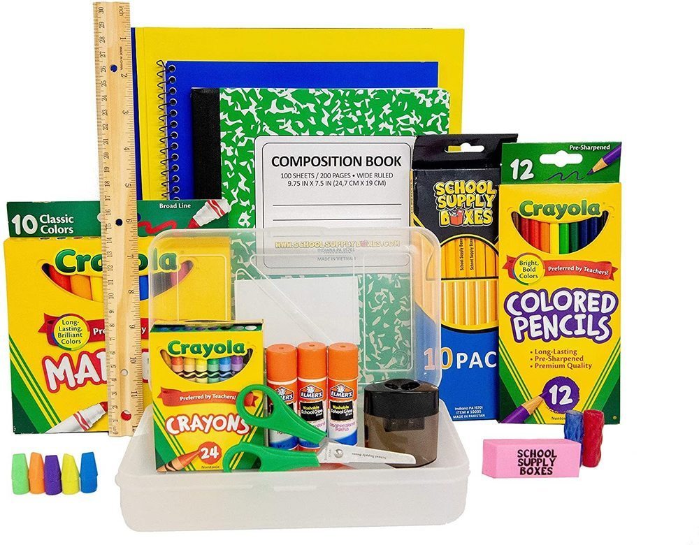 Assortment of school supplies